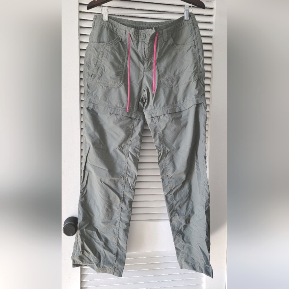North Face women's zip off pants shorts size 6 gray